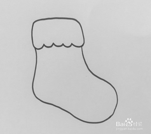 简笔画如何画一只袜子?