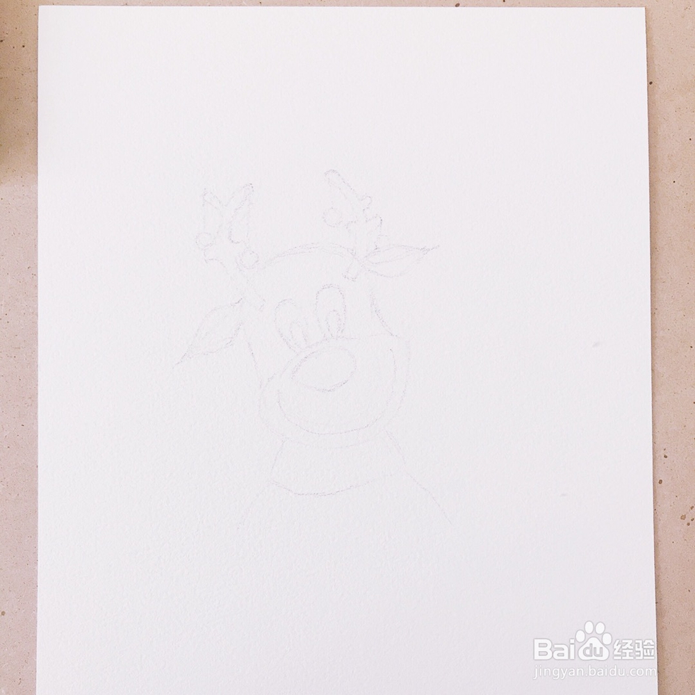 <b>圣诞麋鹿的绘画过程</b>