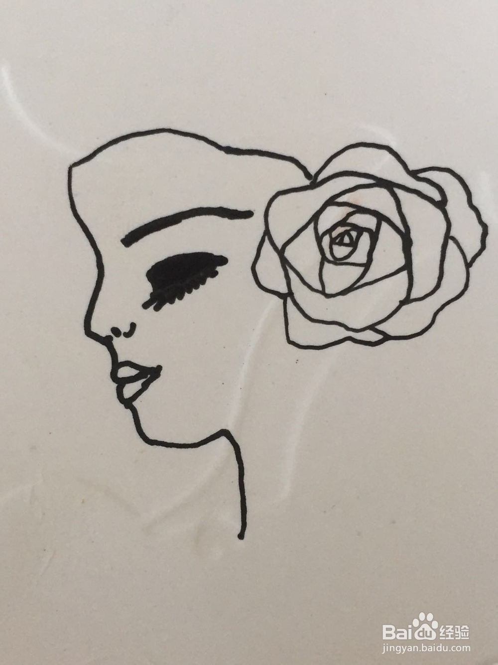 简笔画教程之花朵与女郎