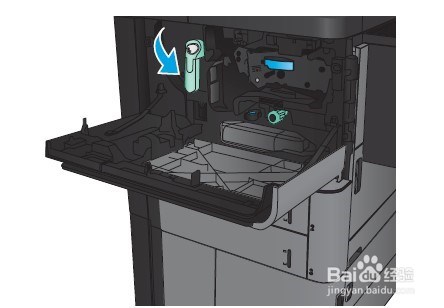 HP M830 如何清除前挡盖卡纸