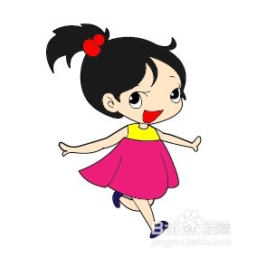 萌萌哒小女孩简笔画
