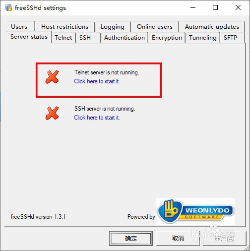 如何在Win10通过FreeSSHd工具搭建Telnet服务器