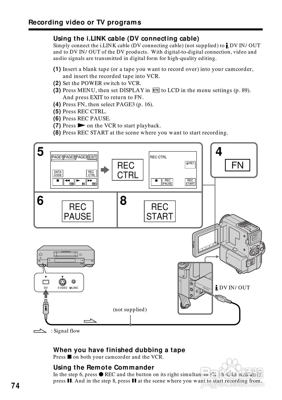 索尼DCR-PC5数码摄像机说明书:[8]