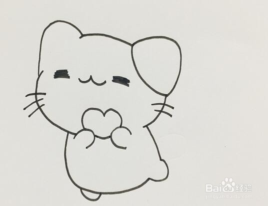 可爱小猫咪画法图片