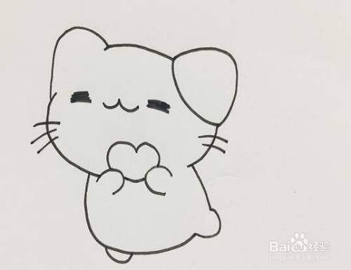 怎么画可爱的小猫