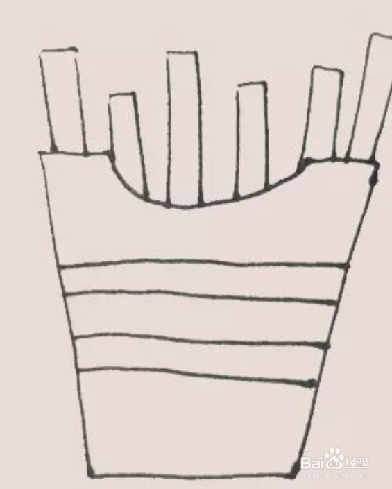 美味薯条简笔画