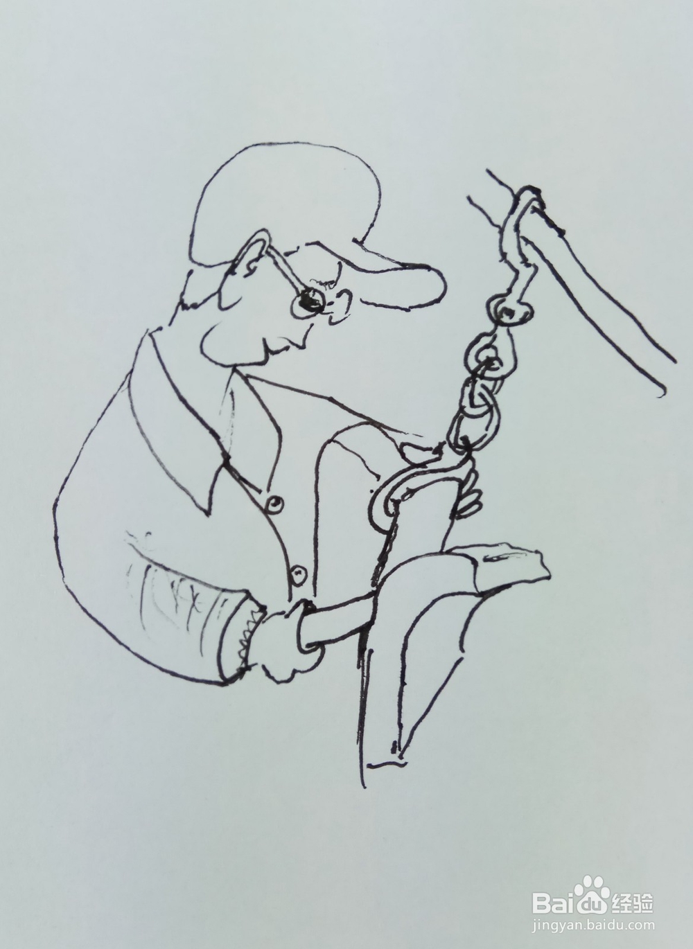 怎样画简笔画“割猪肉”?