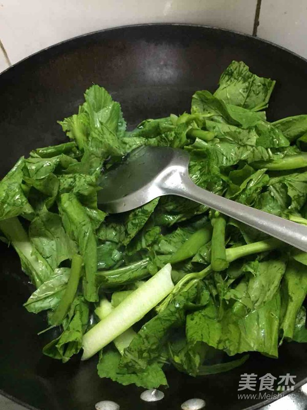 素炒芥菜心的做法