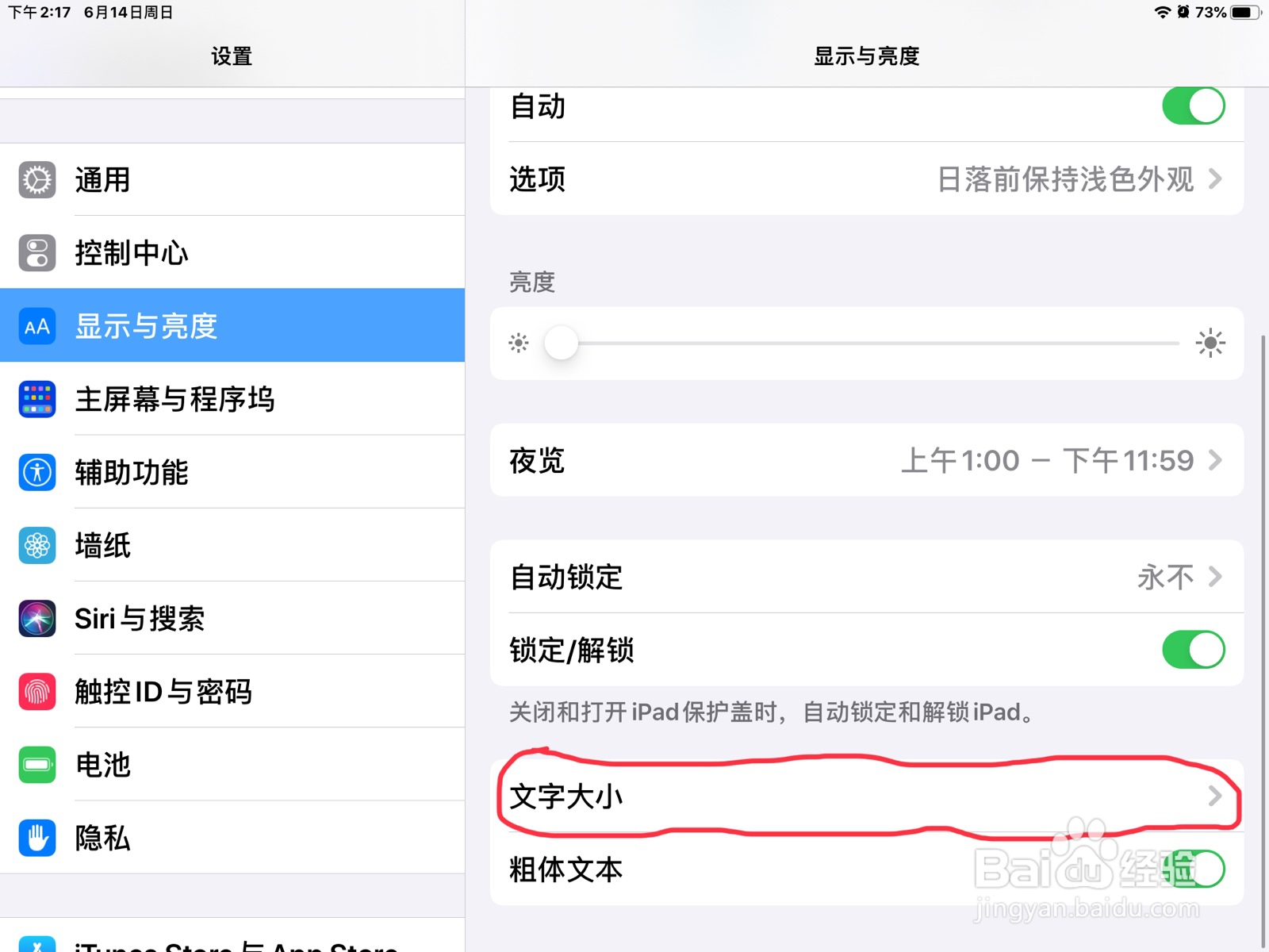 iPad怎么调节文字大小