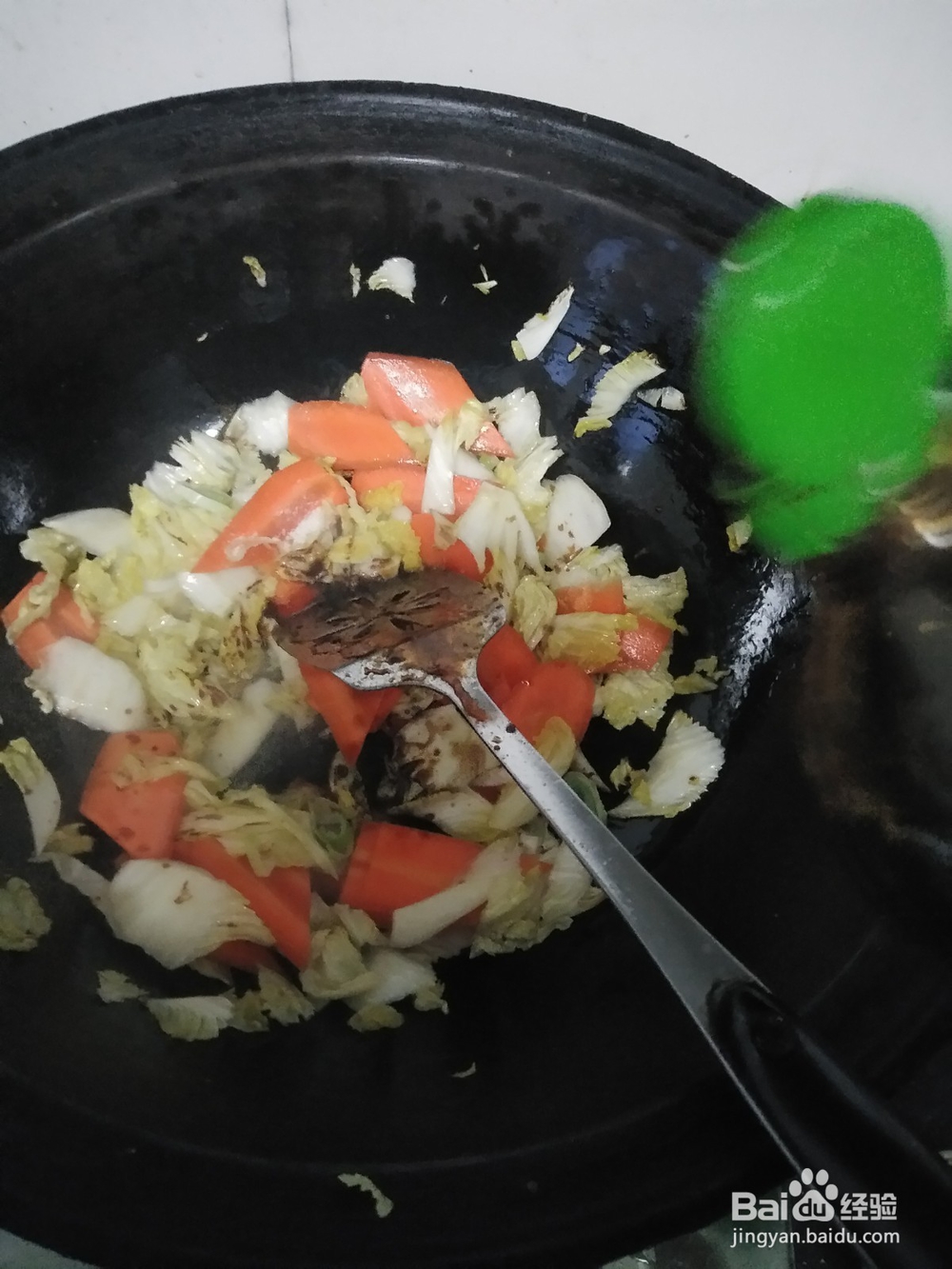 葫芦卜炒白菜芯