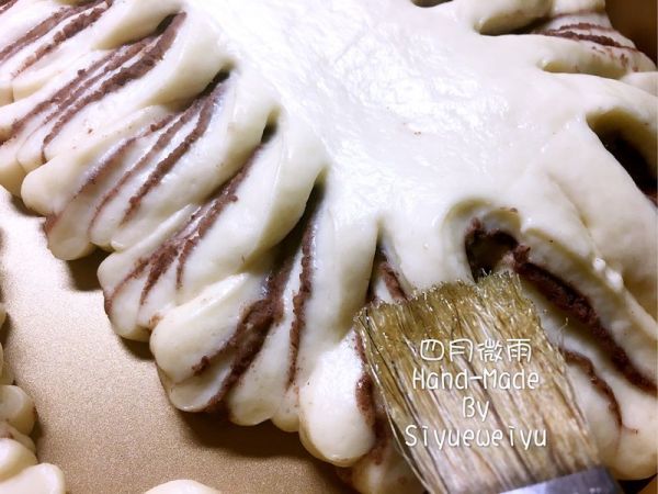 圣诞树千层豆沙面包