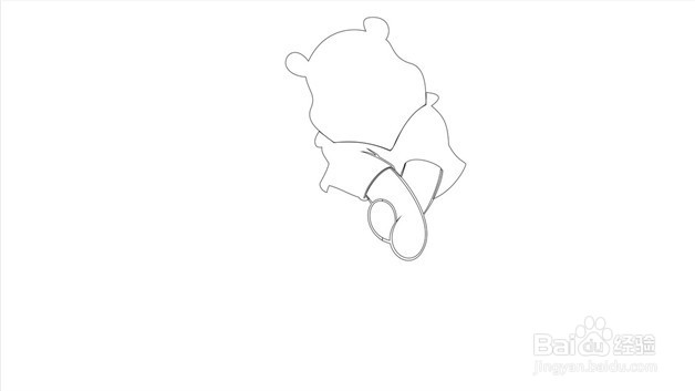 迪士尼维尼熊简笔画