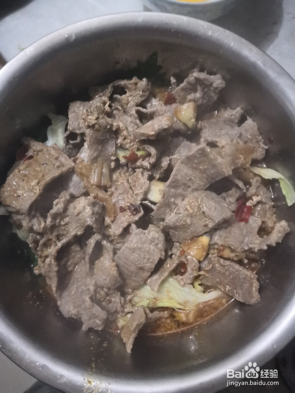 香喷可口水煮牛肉片