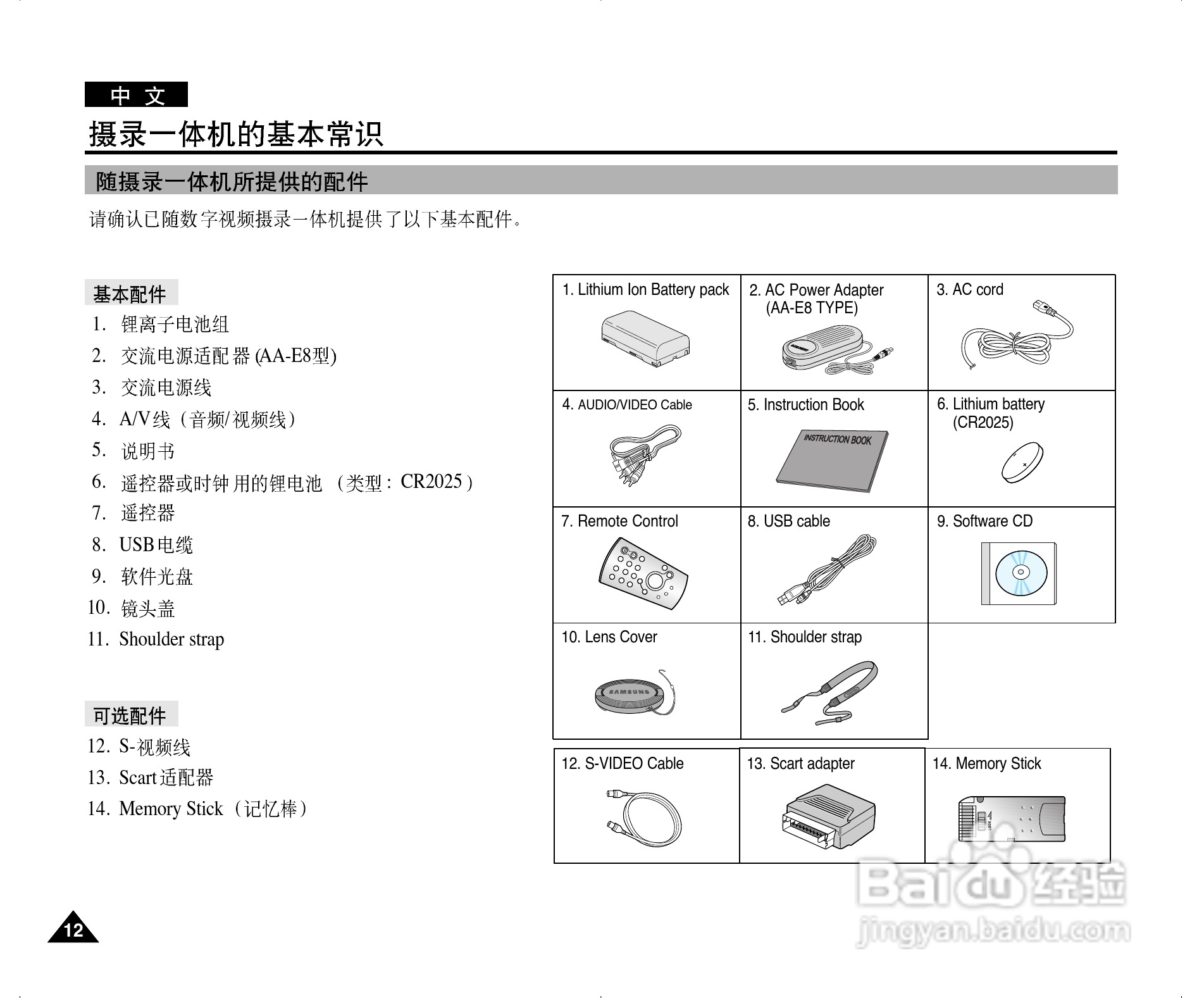 三星VP-D303(i)数字摄录一体机用户说明书:[2]
