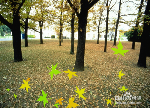 PSCC 怎样绘制图像中的落叶