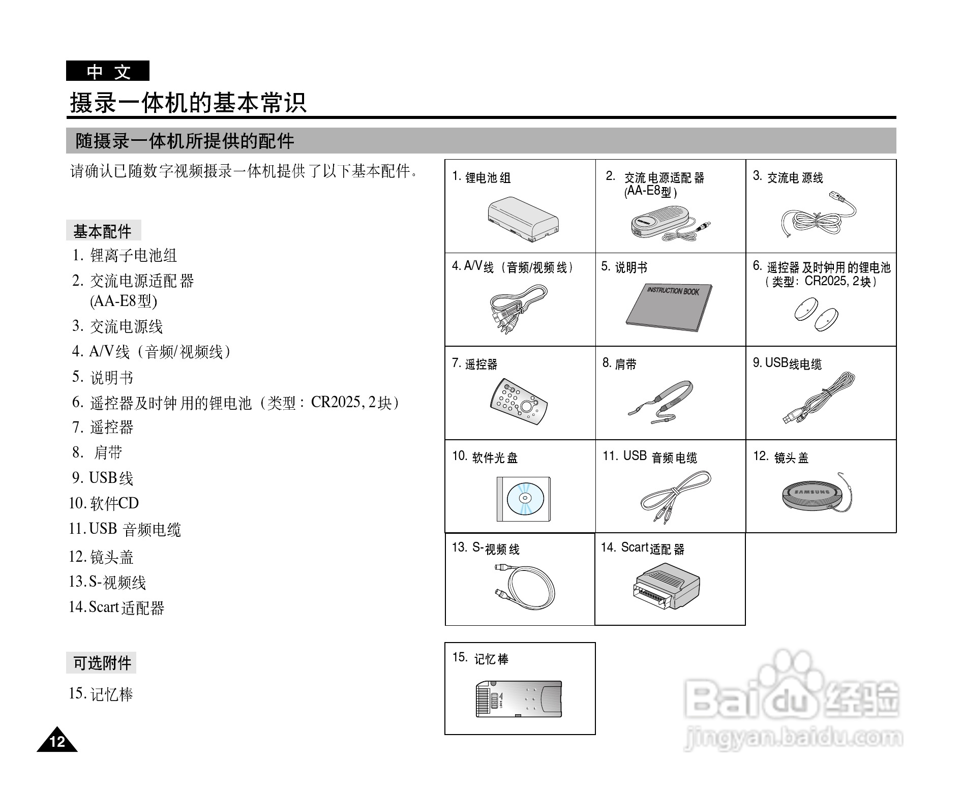 三星VP-D905(i)摄录一体机使用说明书:[2]