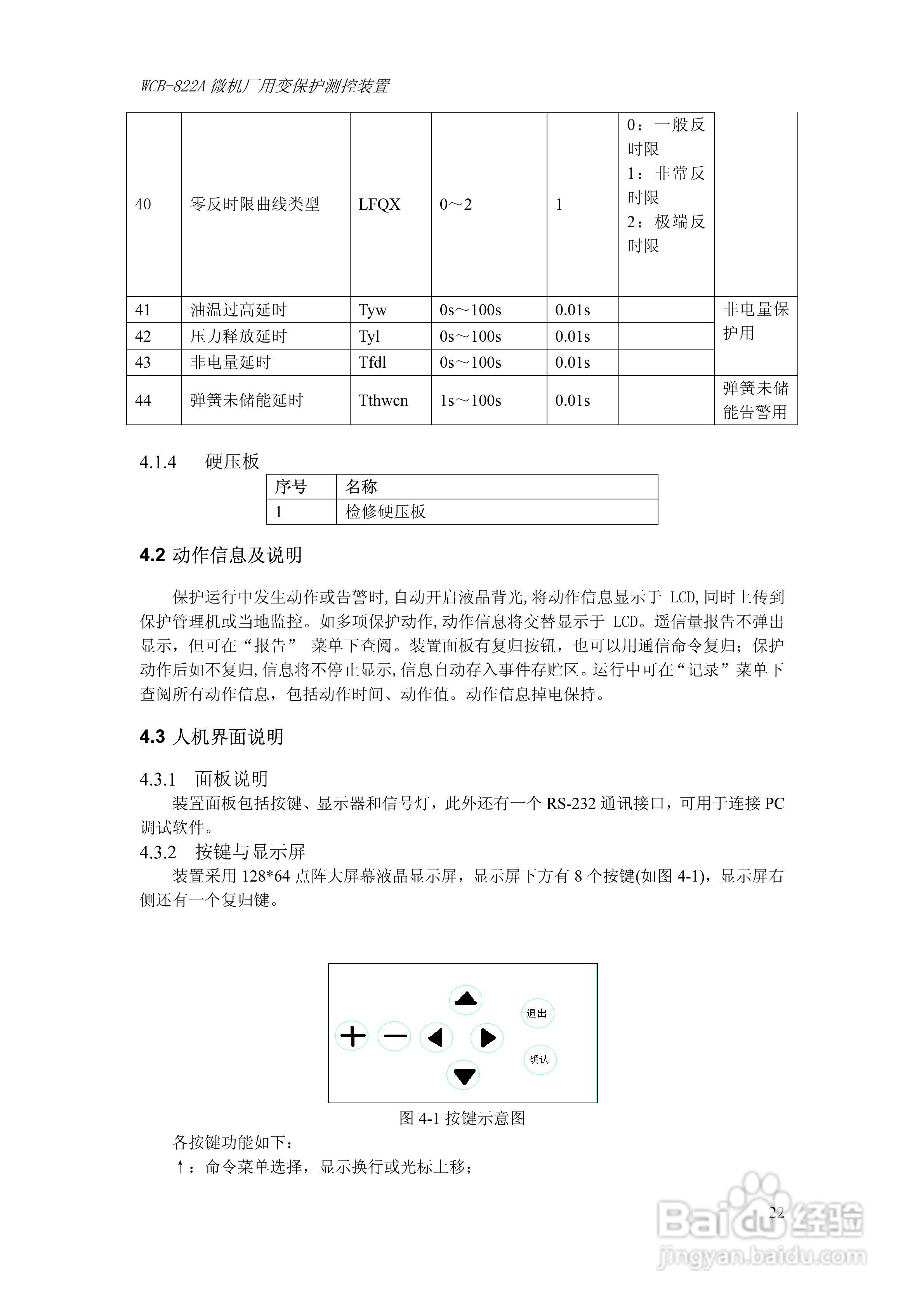 WCB-822A微机厂用变保护测控装置技术及使用说明书:[3]