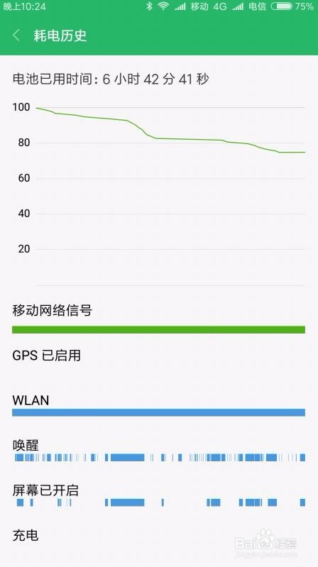 红米Note5手机Miui9如何查看手机的耗电情况