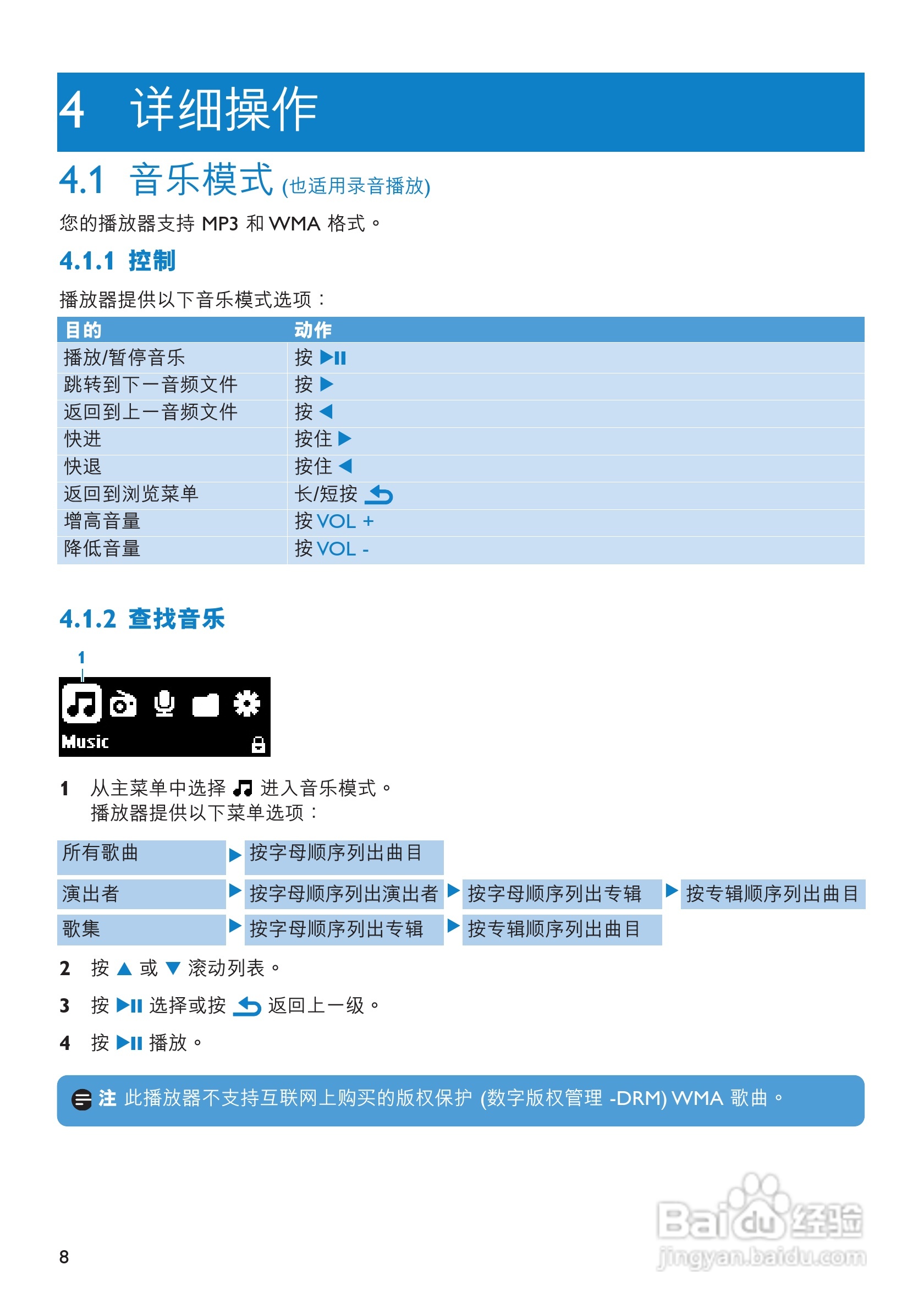 飞利浦SA2618/93 MP3播放器使用说明书:[2]