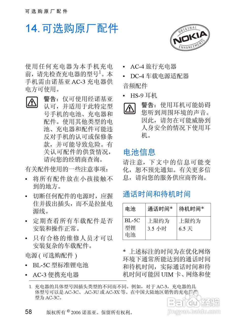 诺基亚1315手机使用说明书:[6]
