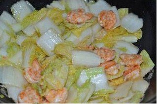 虾球炒娃娃菜，简单又好吃