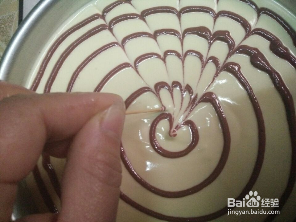 拉花轻乳酪蛋糕+的做法