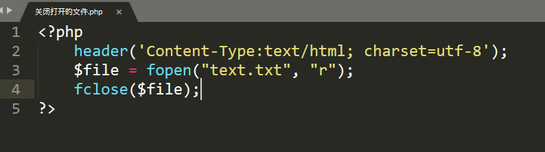 PHP教程 关闭打开的文件