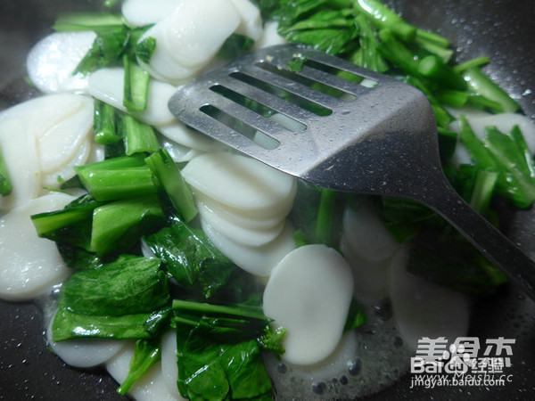 鸡蛋油菜蕻炒年糕