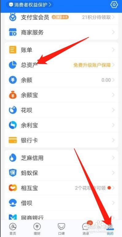 支付宝怎么查看总资产