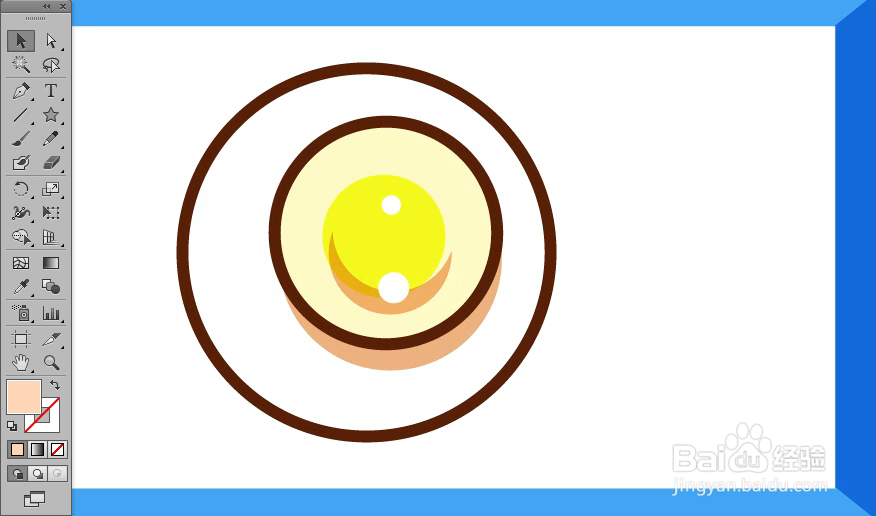 怎样在illustrator中绘制煎蛋小图标