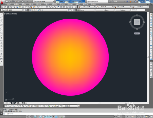CAD怎么制作圆形渐变