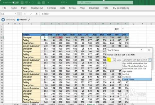 Excel如何标出每一行中的最大值