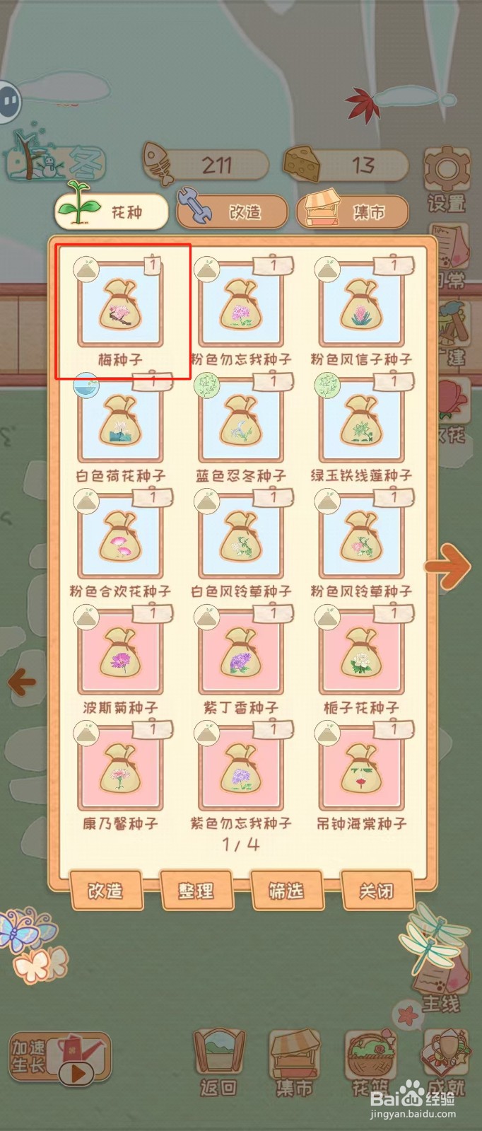 花店物语如何查看梅种子的播种