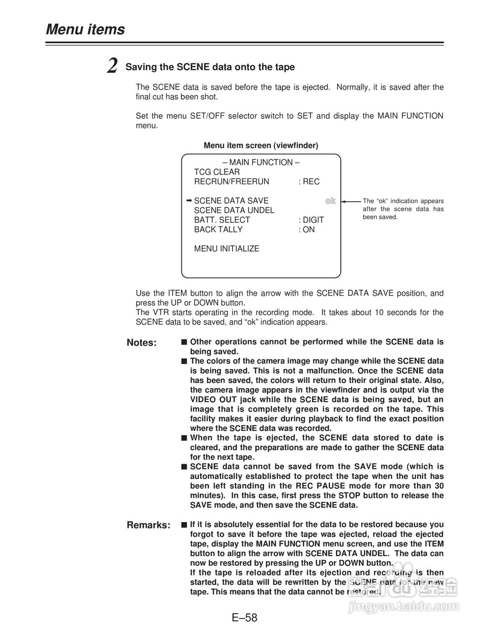 松下AJ-D215HE数码摄像机说明书:[6]