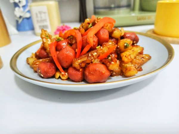 孜然土豆粒粒肠