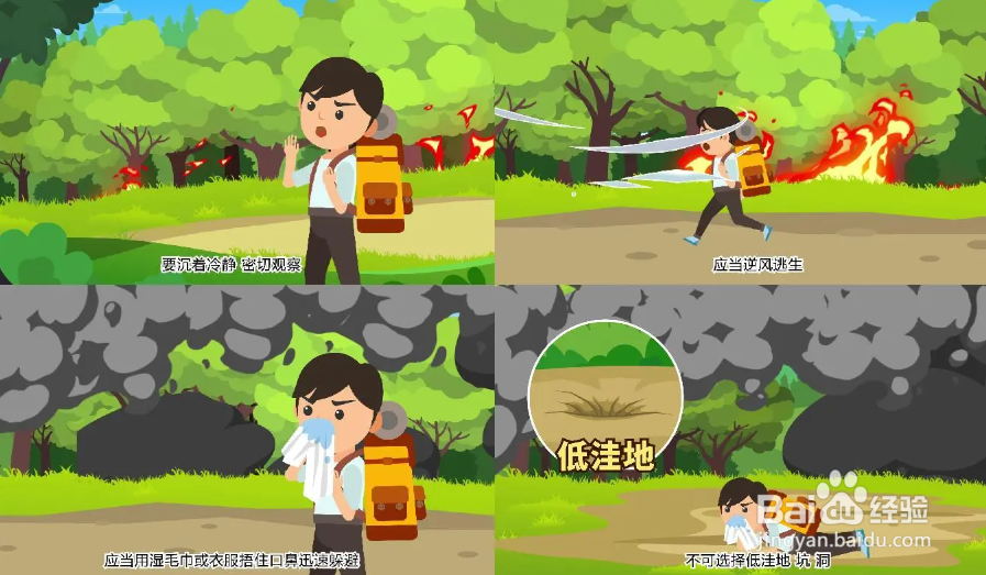 遇到山林火灾时应当怎么做