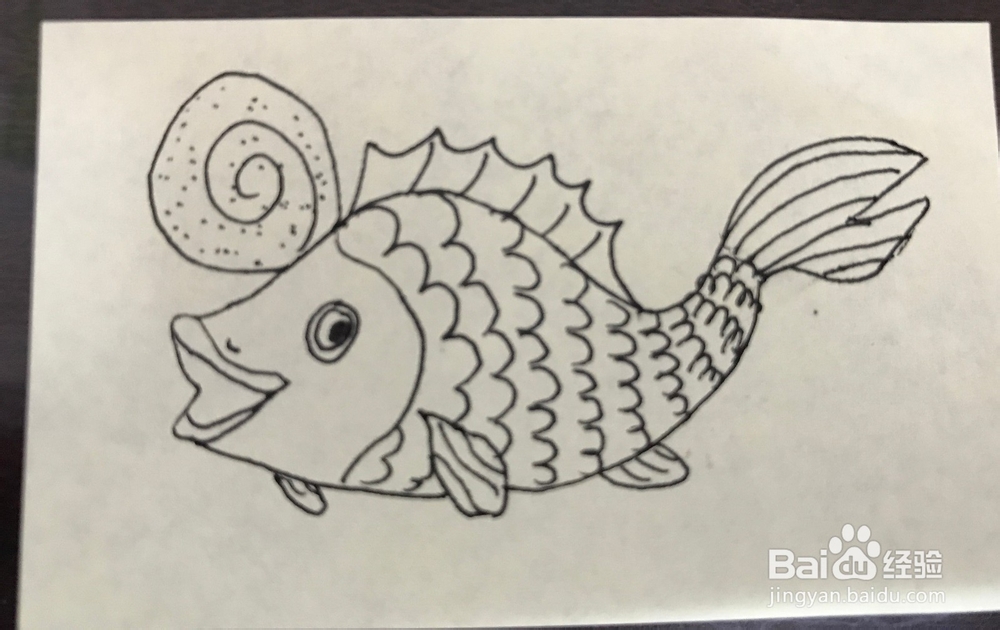 如何绘制一条卡通鱼？