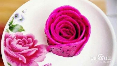 手把手教你用火龙果雕刻玫瑰花 百度经验
