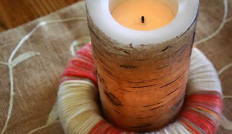 海绵上缠绕纱线 制作漂亮节日装饰烛台！