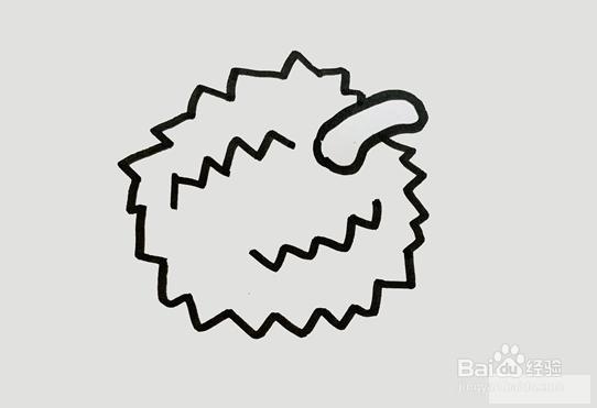 榴莲简笔画怎么画