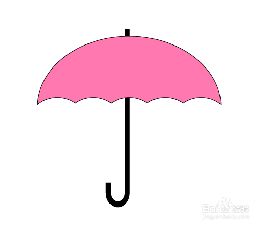 如何用Illustrator简单地画出一把小雨伞