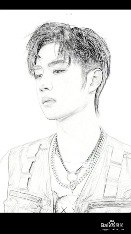 Ps如何将图片变线稿 百度经验