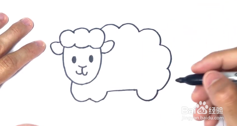 羊一笔画成图片