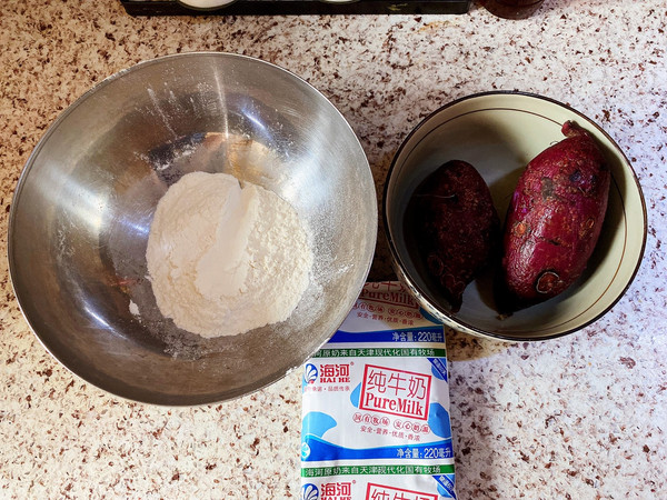 无糖奶香紫薯饼