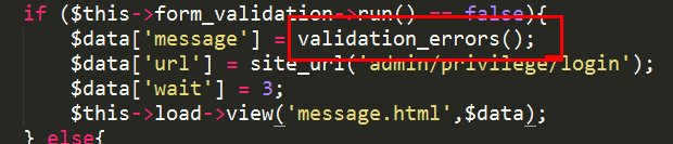 表单验证类-CI框架