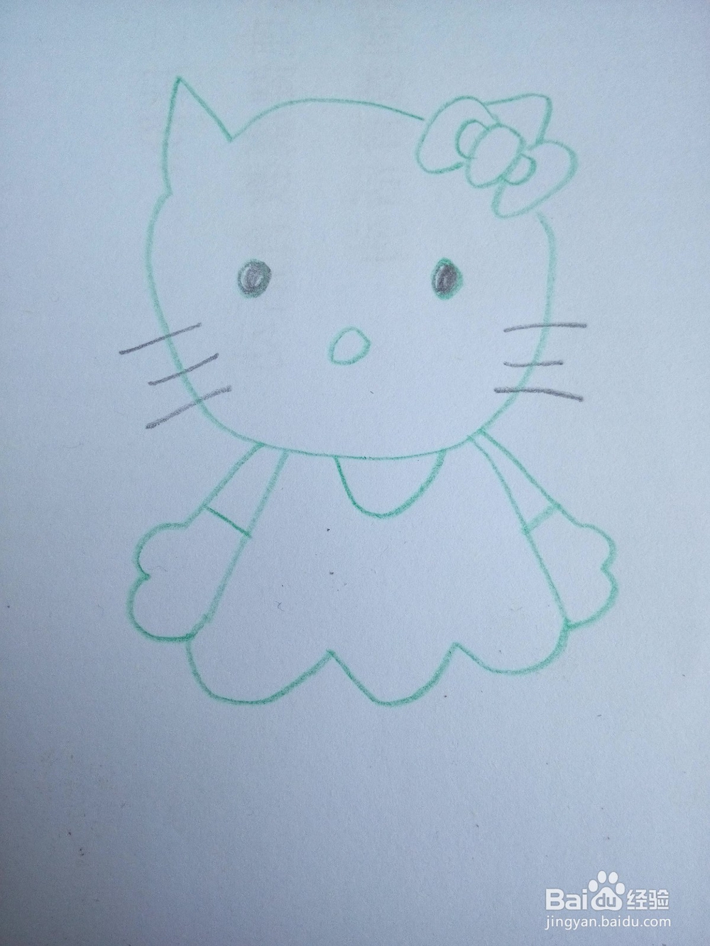 怎么画简笔Hello Kitty？