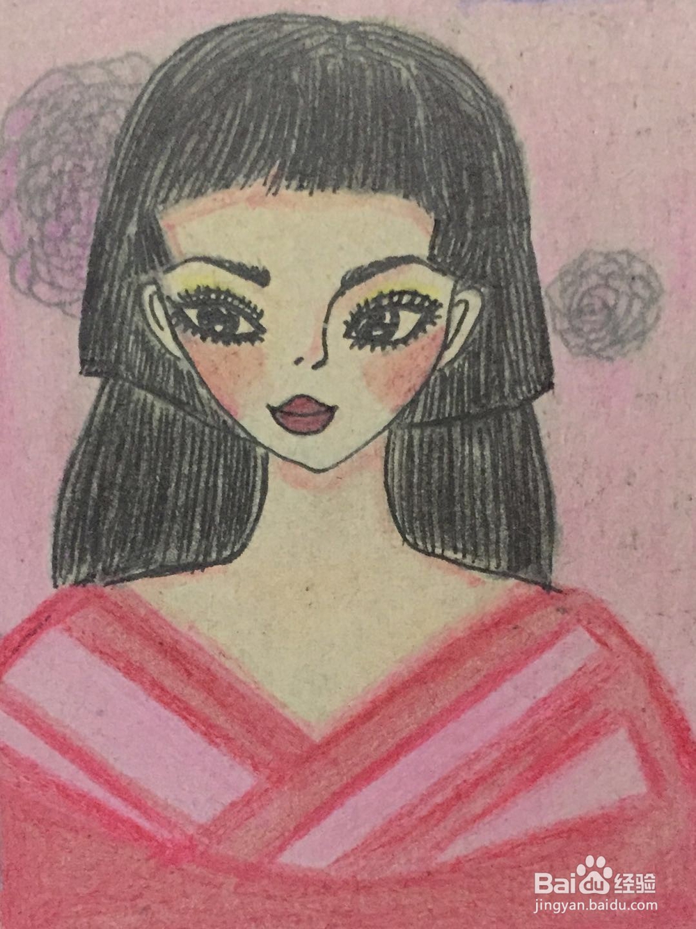 插画教程之穿和服的女孩