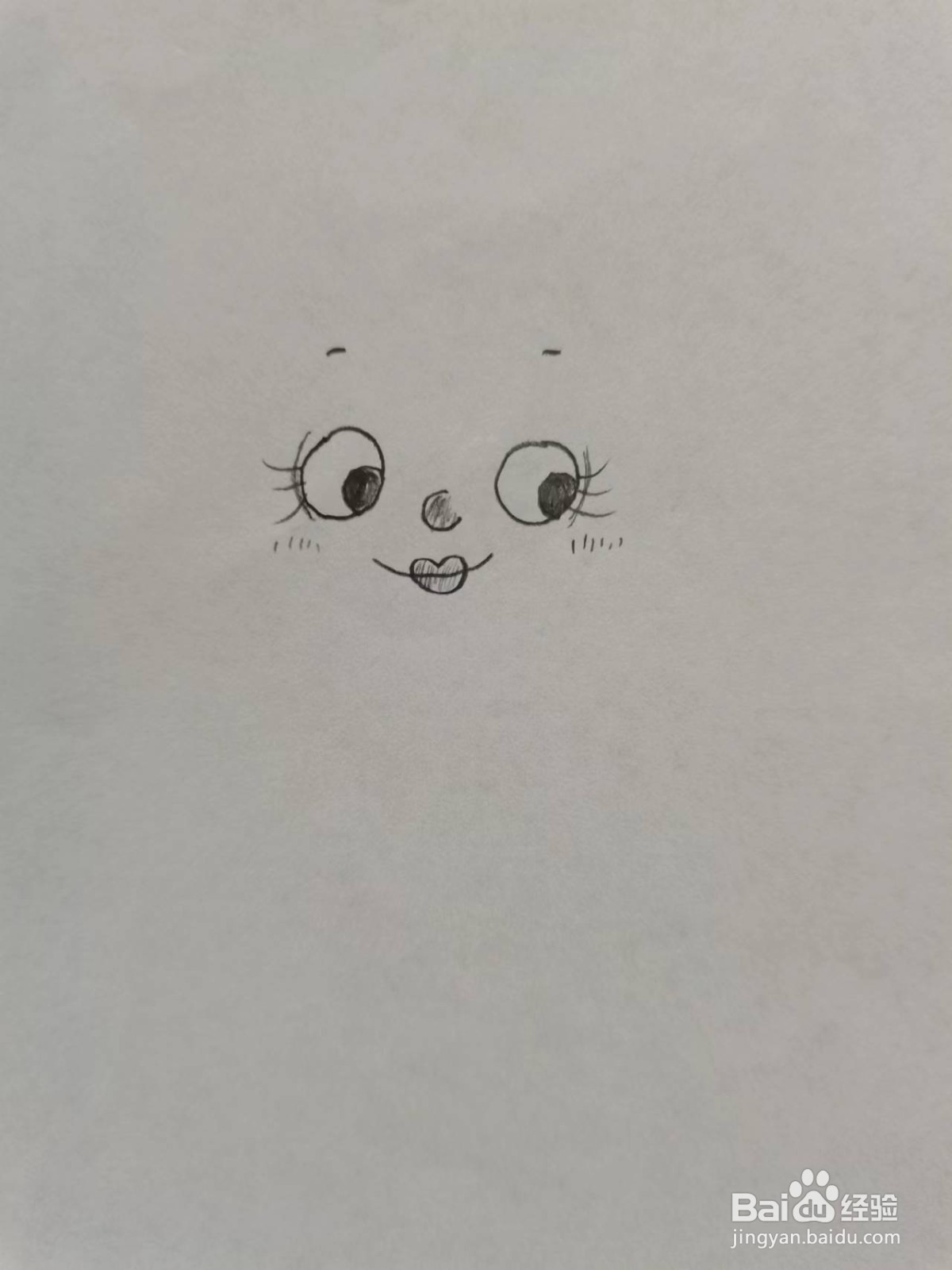 线描画小女孩怎么画