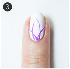 彩绘郁金香美甲