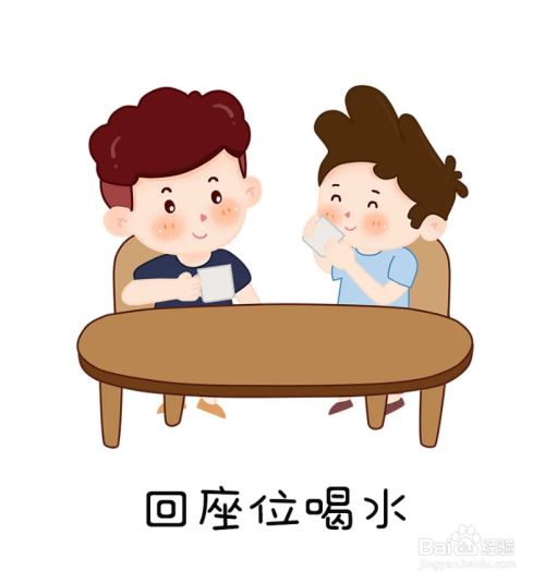 幼儿园喝水步骤图卡通可打印